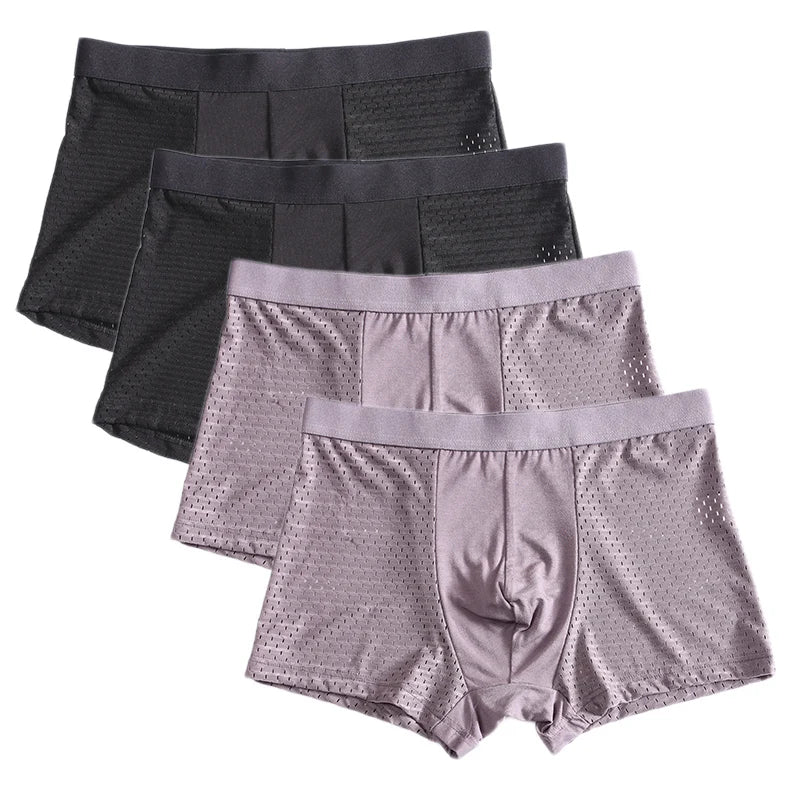 L-8XL Plus Banboo Fiber Men Underwear Male boxer