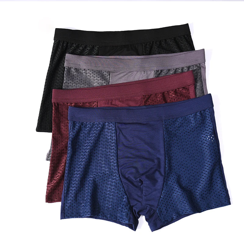 L-8XL Plus Banboo Fiber Men Underwear Male boxer