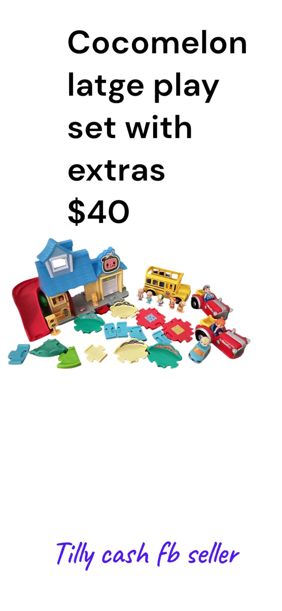 Cocomelon large playset with extras