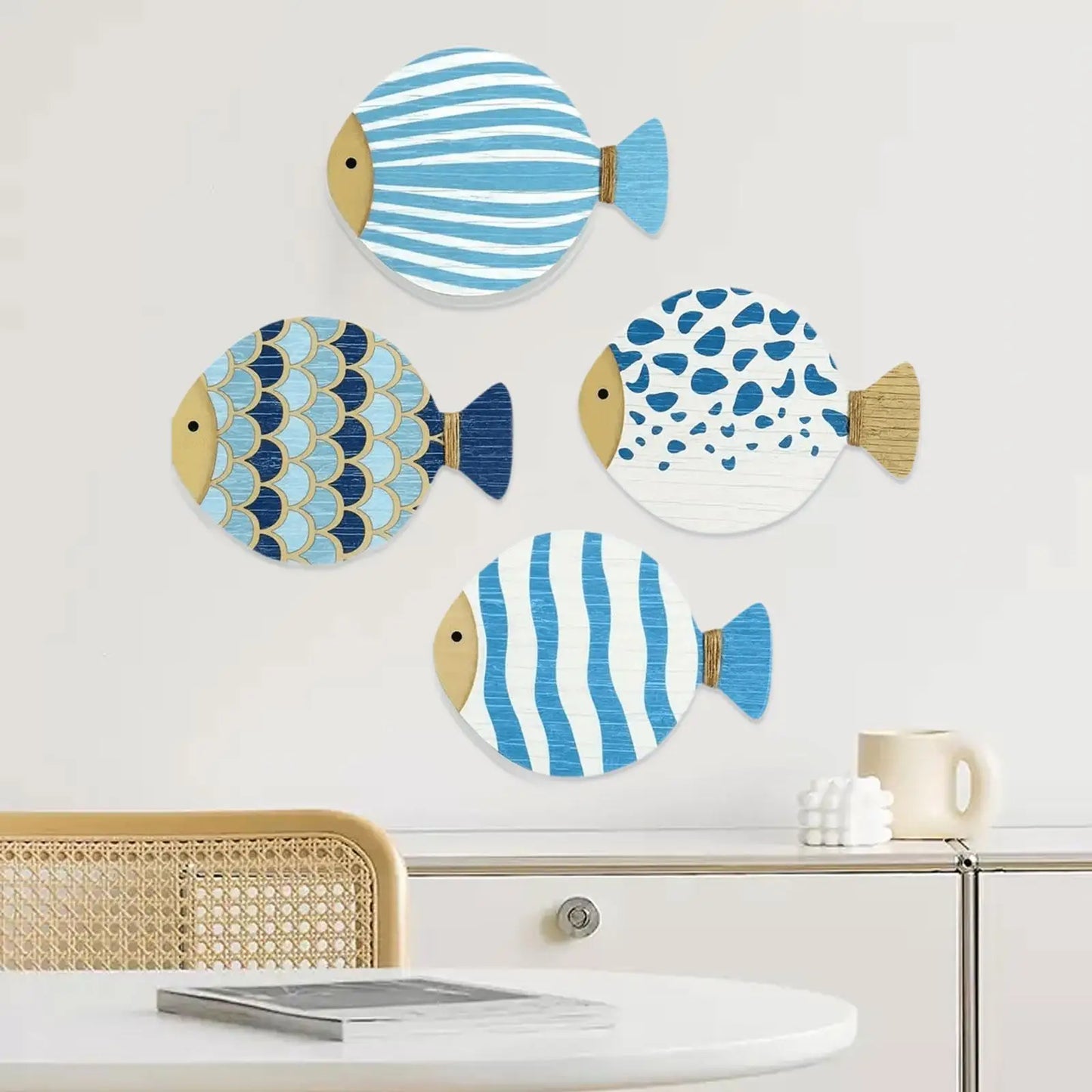 4x Wall Art Wooden