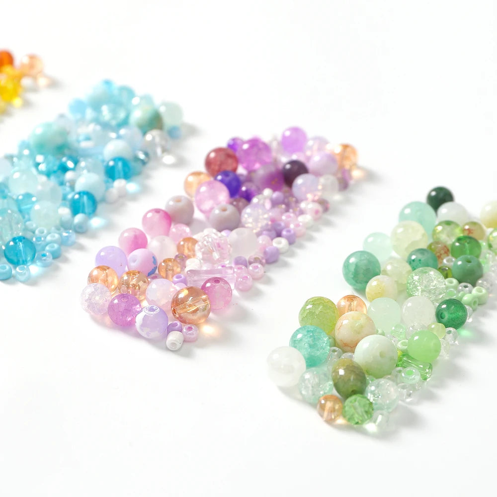 3-12mm 30g/bag Multicolor Mixed Glass Beads