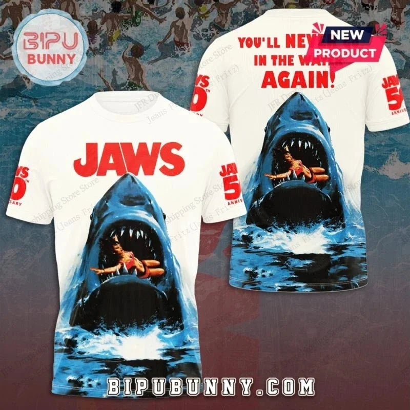Men's And Women's 3D Pr, Fashionable Shark T-shirt,