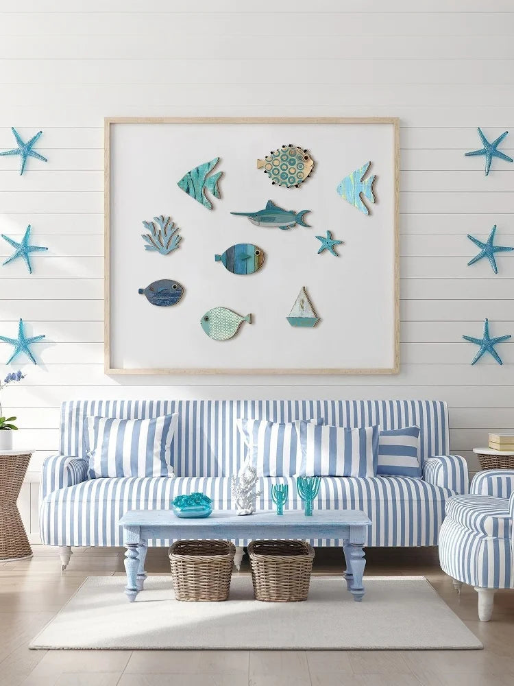 10pcs/set Fish Wall Decor