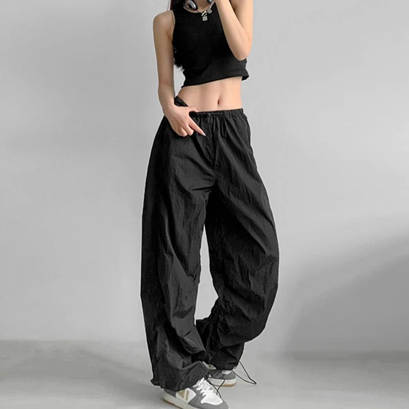 Lightweight Wide Leg Cargo Pants