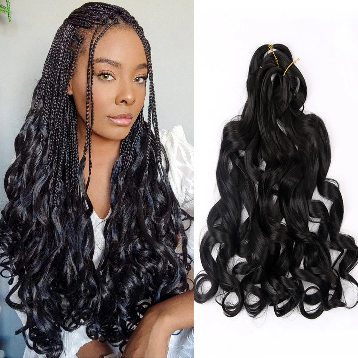 French Curly Crochet Braiding