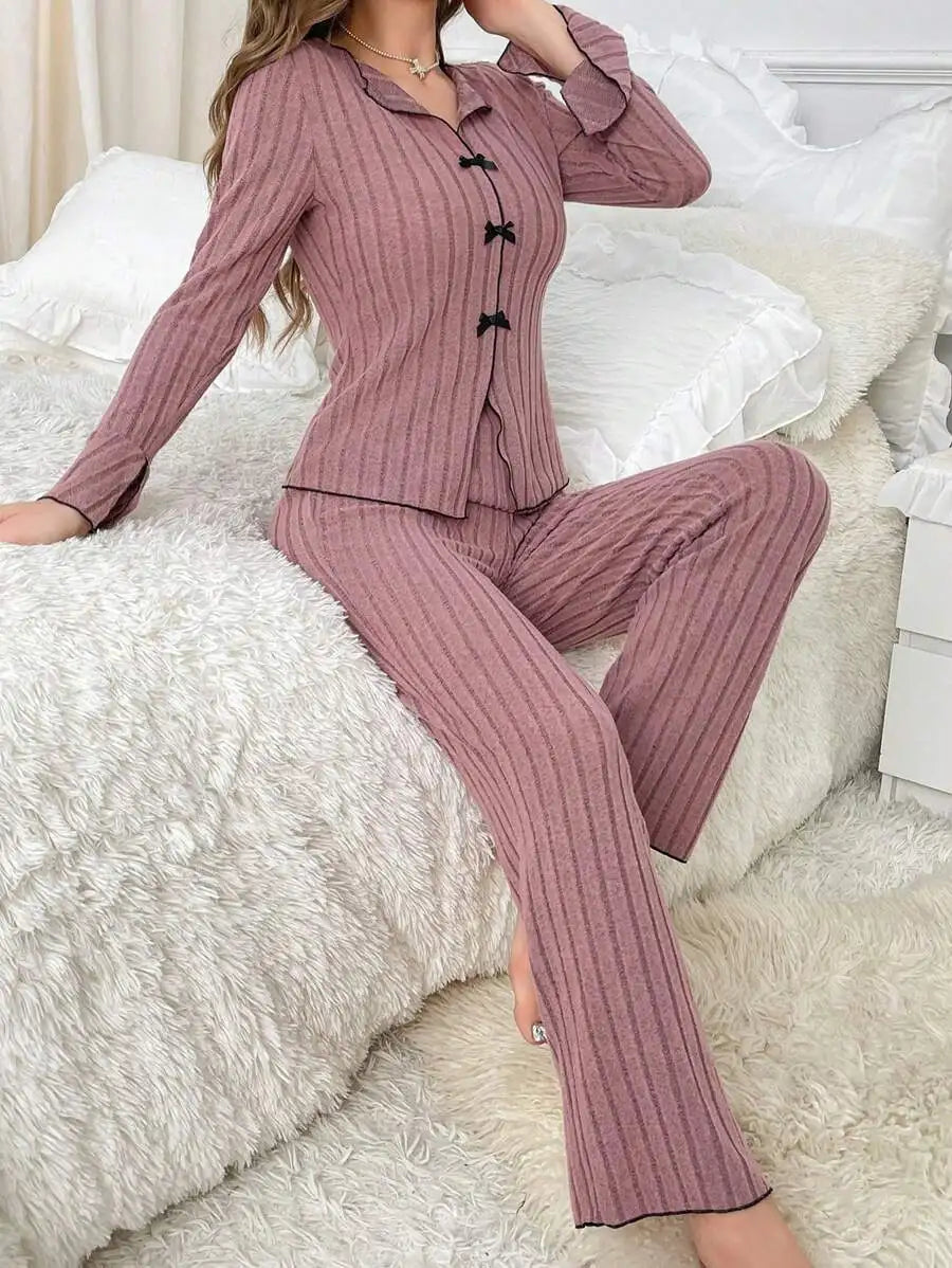 Pajama Set Sleeved Long Pants