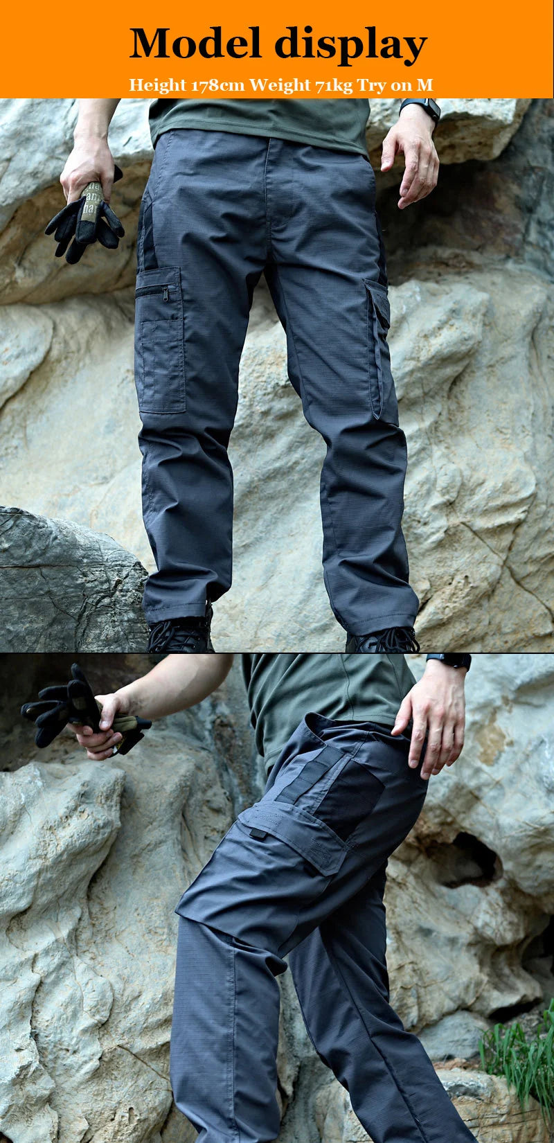 New Tactical Work Pants Men Outdoor Cargo Trousers Multi-pocket