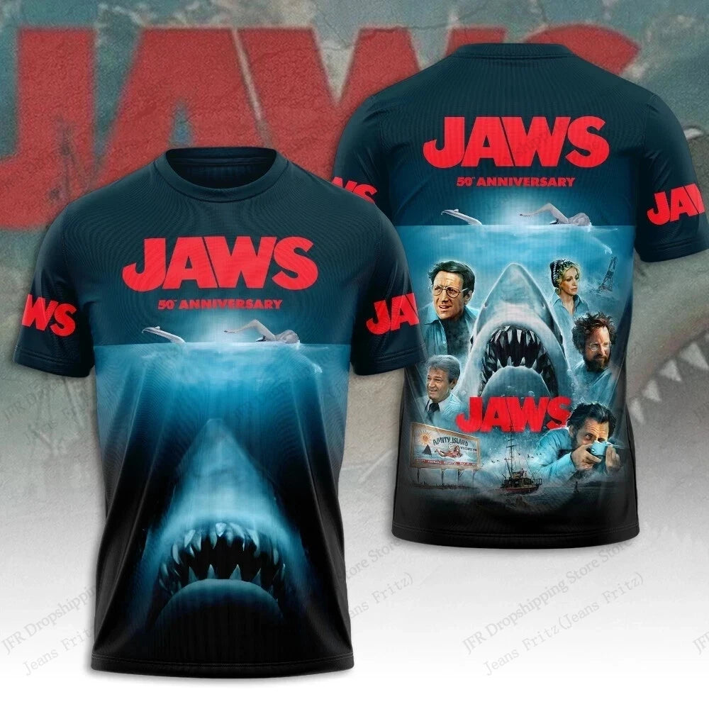 Men's And Women's 3D Pr, Fashionable Shark T-shirt,