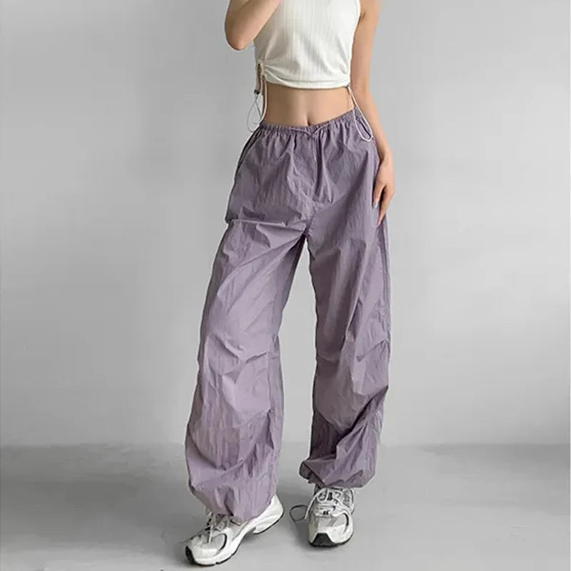 Lightweight Wide Leg Cargo Pants