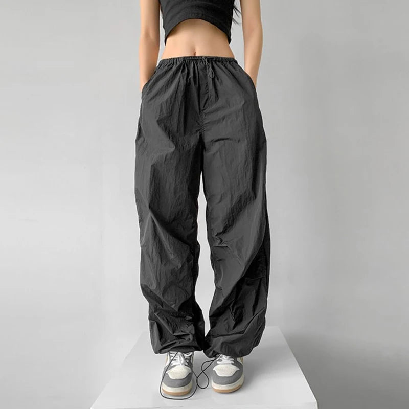 Lightweight Wide Leg Cargo Pants