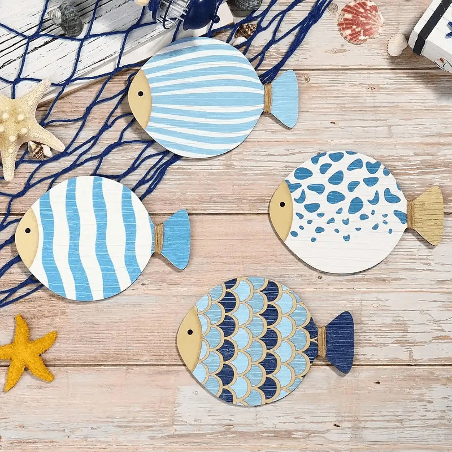 4x Wall Art Wooden