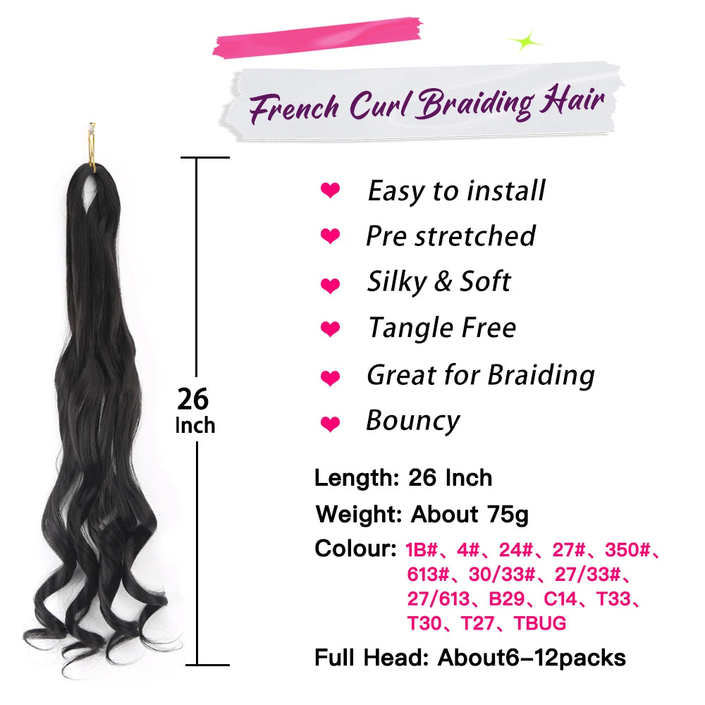 French Curly Crochet Braiding