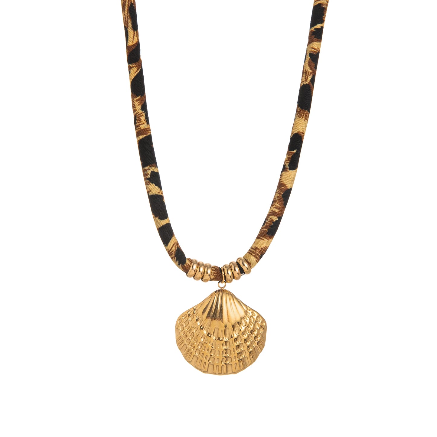 stainless steel pendant with leopard