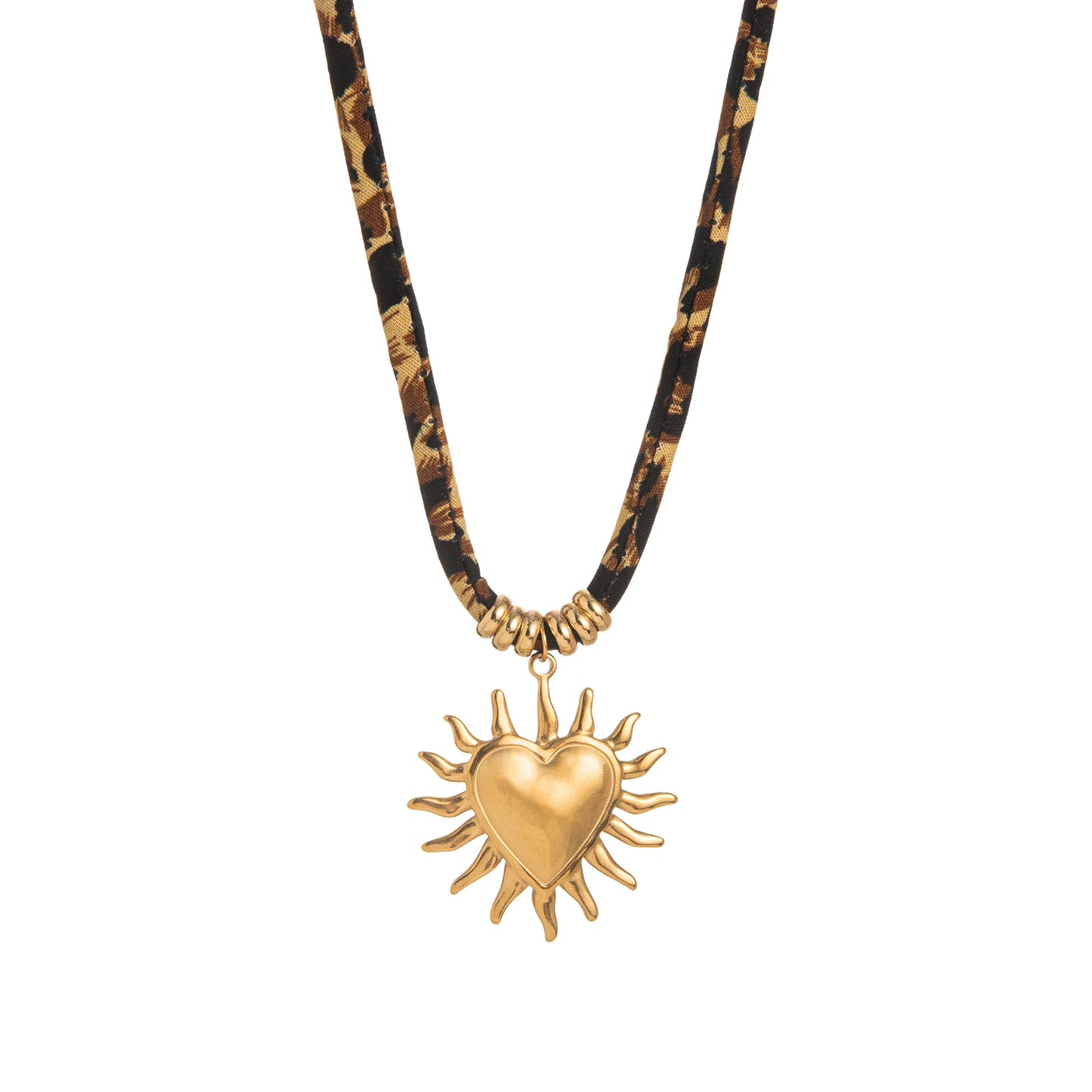stainless steel pendant with leopard