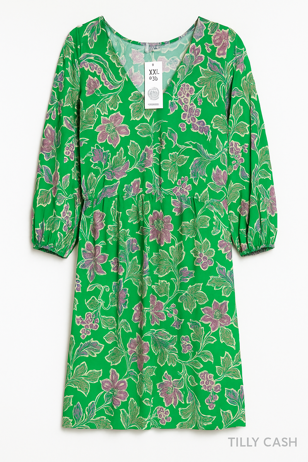 Green boho dress size cal