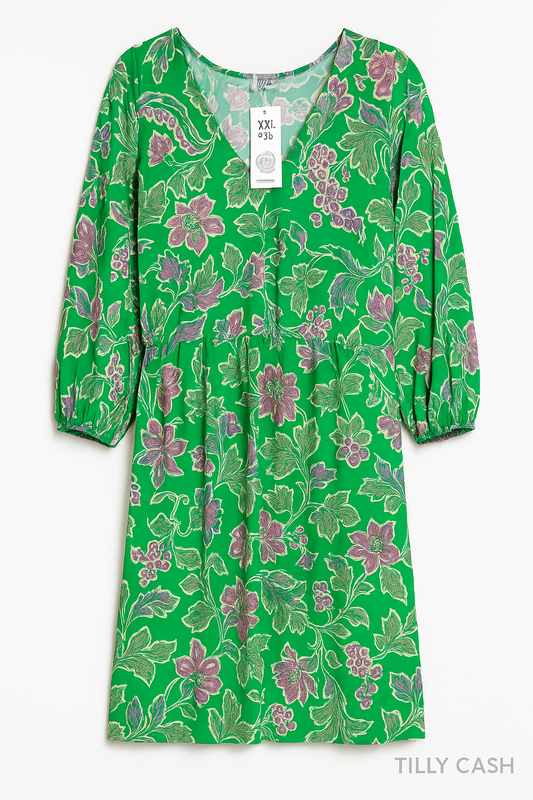 Green boho dress size cal