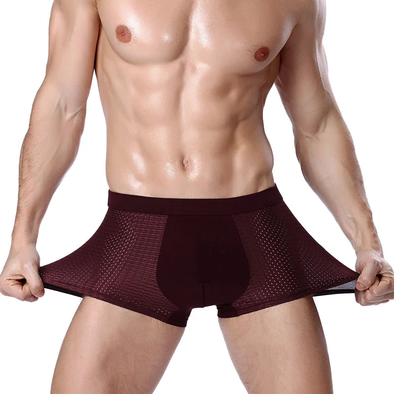 L-8XL Plus Banboo Fiber Men Underwear Male boxer