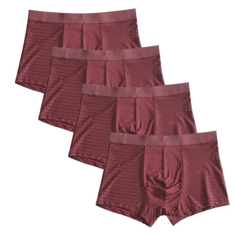 L-8XL Plus Banboo Fiber Men Underwear Male boxer
