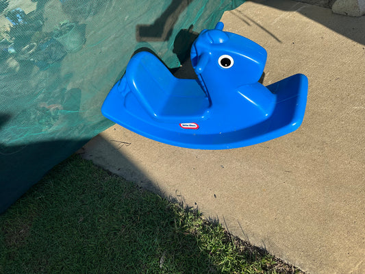 Little tikes blue rocking horse