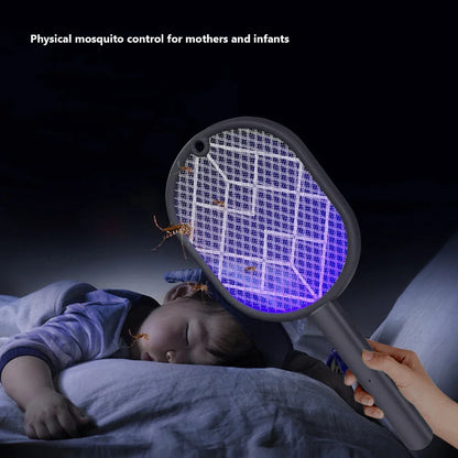 2-in-1 Electric Mosquito Swatter Mosquito Killer USB Rechargeable