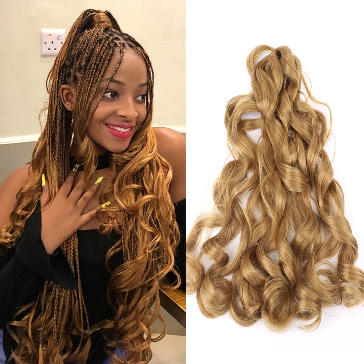 French Curly Crochet Braiding