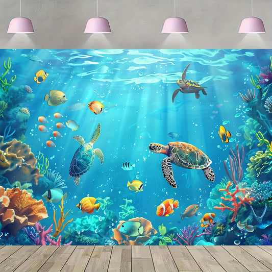 Underwater Party Background Cloth -