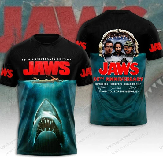 Men's And Women's 3D Pr, Fashionable Shark T-shirt,