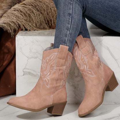 Embroidered Western Cowboy Boots