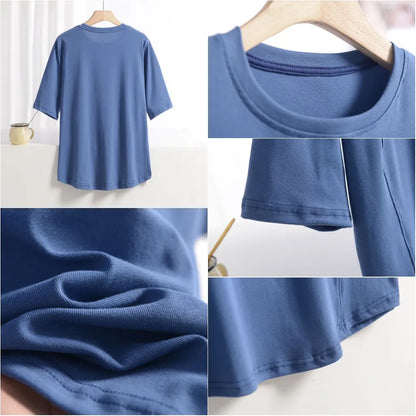 XL to 8XL plus size O-Neck Tshirts Women's basic
