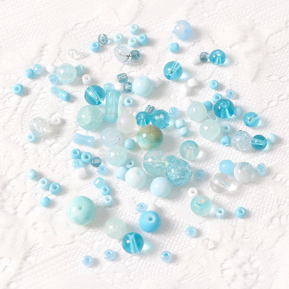 3-12mm 30g/bag Multicolor Mixed Glass Beads