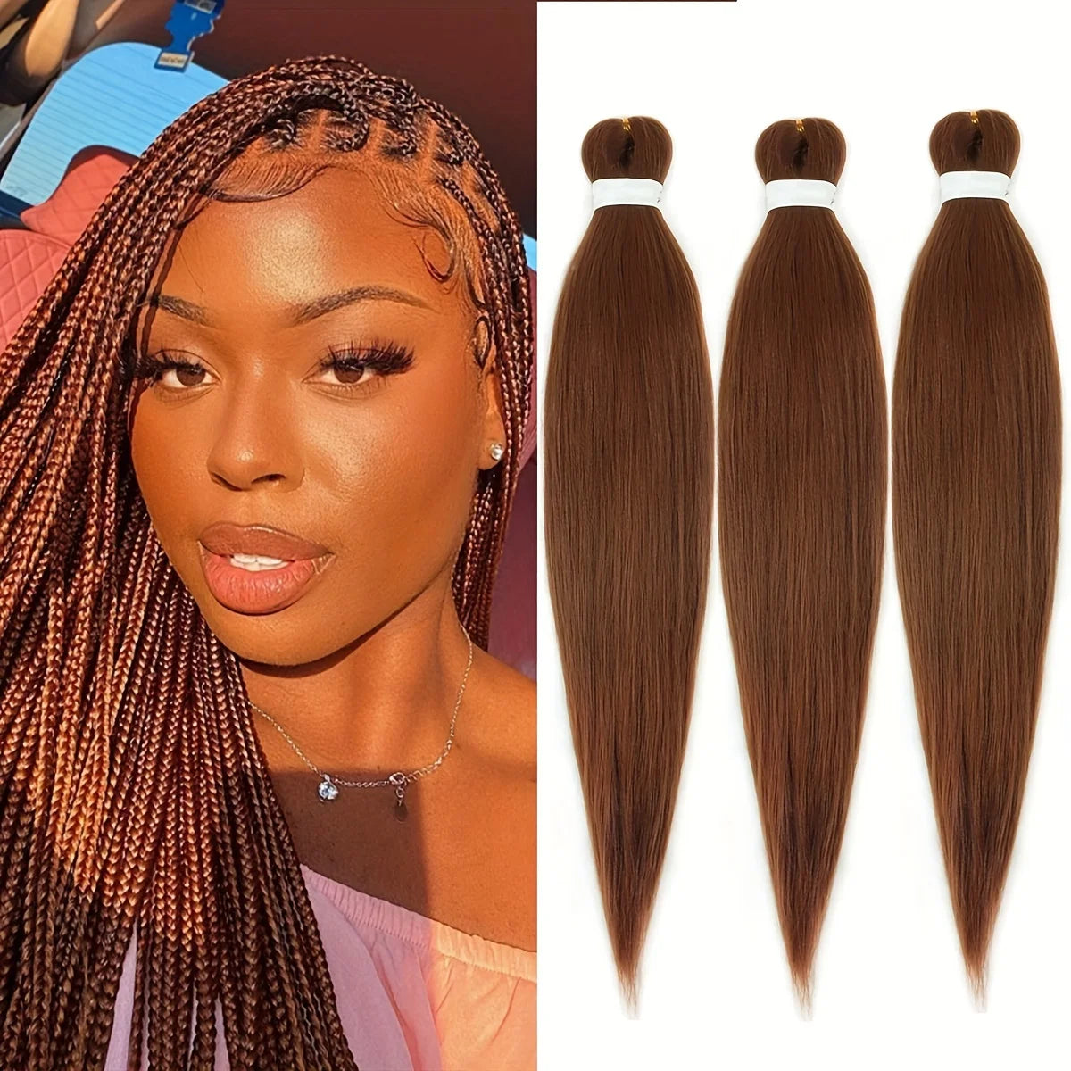 Braiding Hair 3Pcs Natural Black Braiding Hair