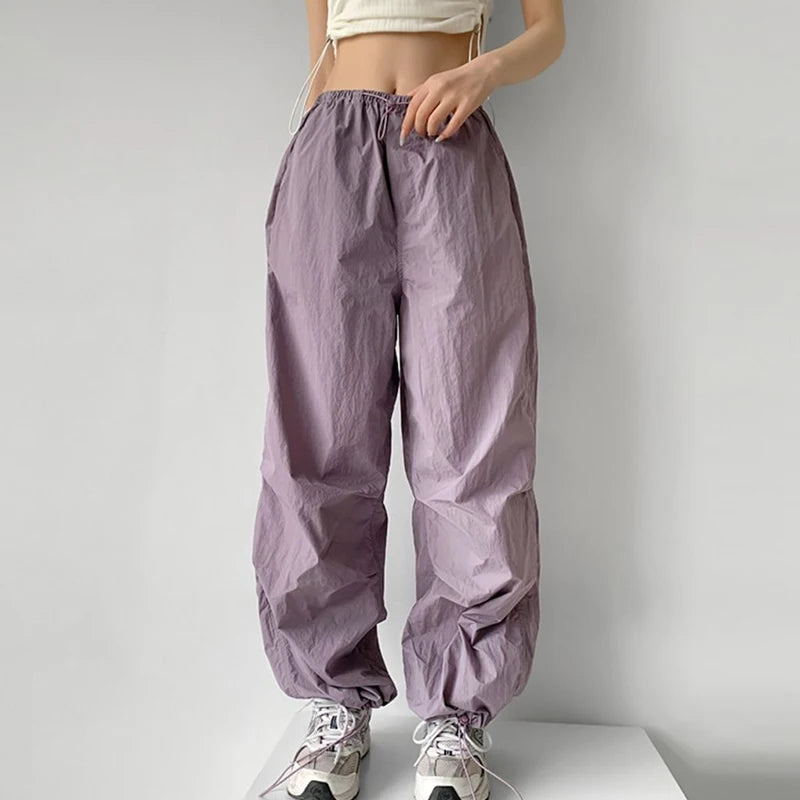 Lightweight  Wide Leg Cargo Pants