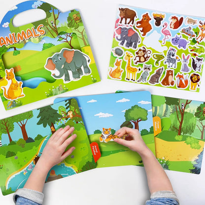 New Children Reusable Scene Cute Stickers