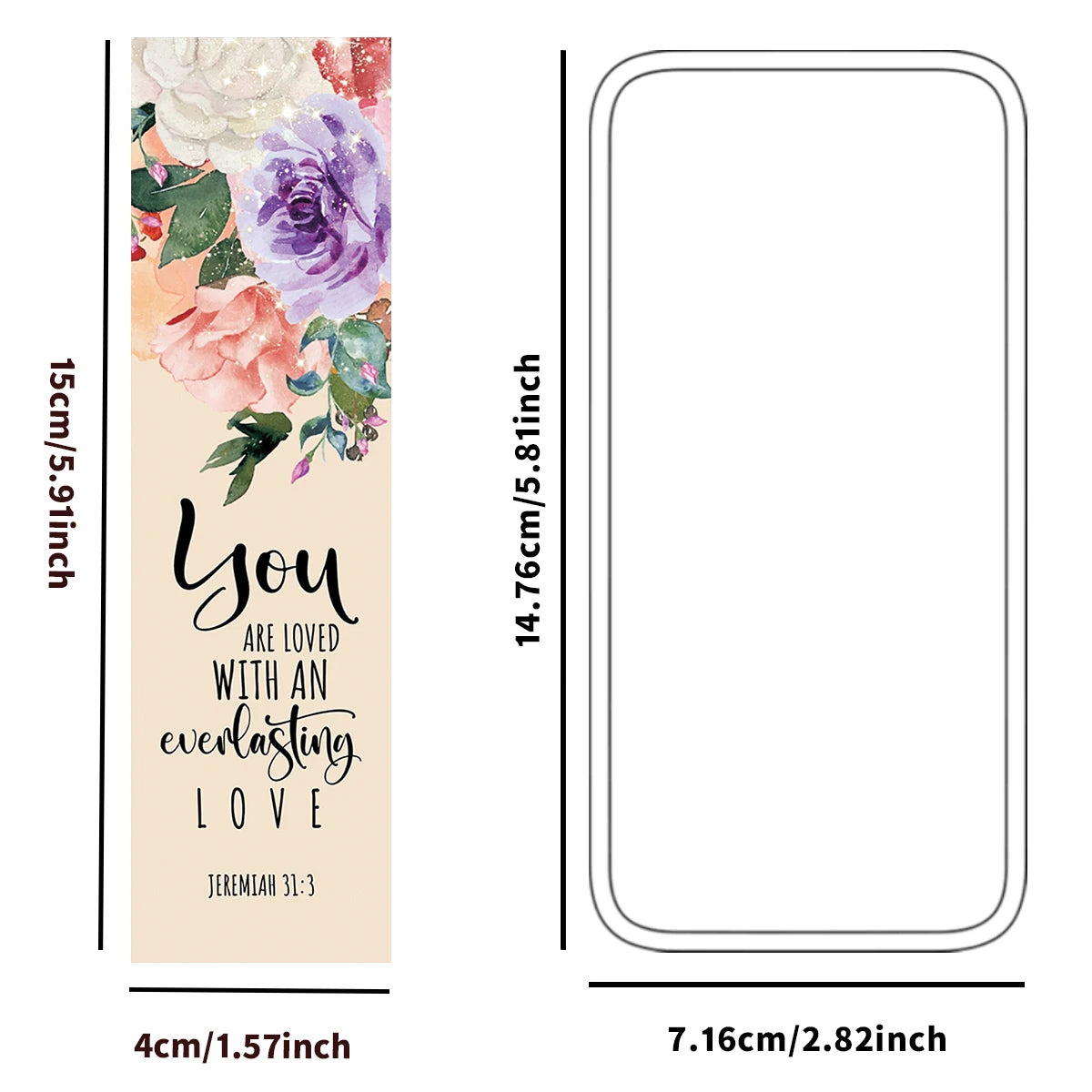 30pcs Flowerl Design Inspirational Bible Verse