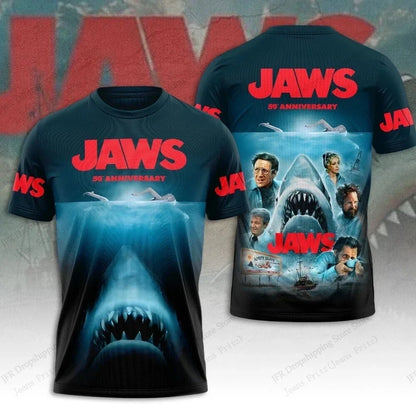 Men's And Women's 3D Pr, Fashionable Shark T-shirt,
