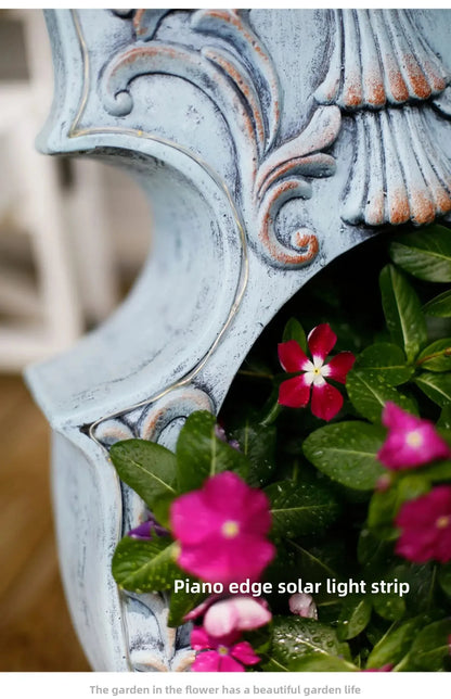 European Style Violin Planter Artistic Flower Pot