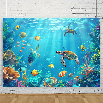 Underwater Party Background Cloth -