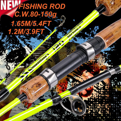 Sougayilang Lure Fishing Rod 1.2m 1.65m 2 Sections Spinning Fishing Rod 8kg Max