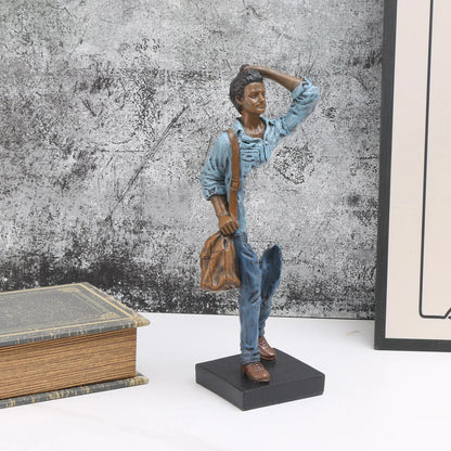Traveler Sculpture - Abstract Resin Decor