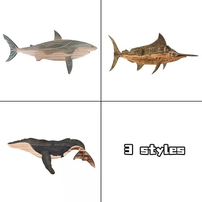 Fish Wood Decoration Wooden Whale