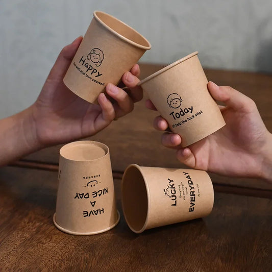 50PCS Disposable Biodegradable Paper Cup