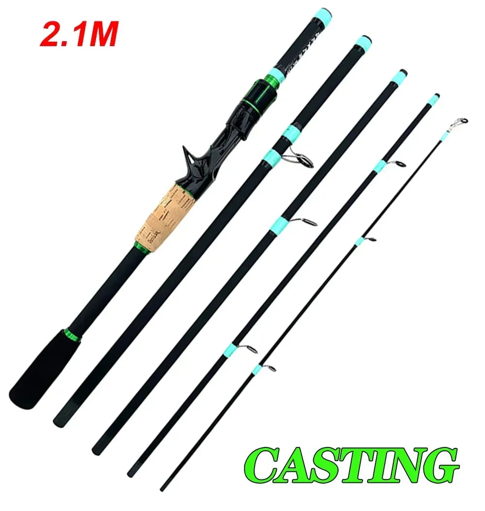 Casting Spinning Lure Fishing Rod Solid ML Tip 1.8/2.1m Ultralight Trout