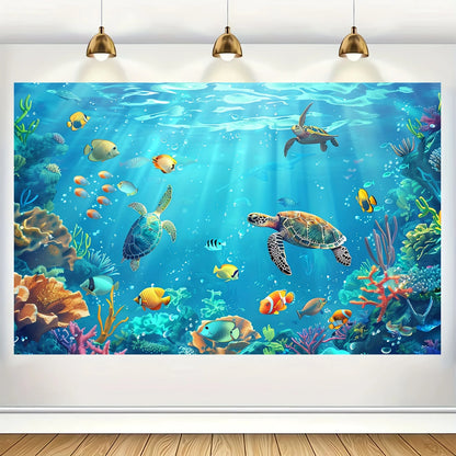 Underwater Party Background Cloth -