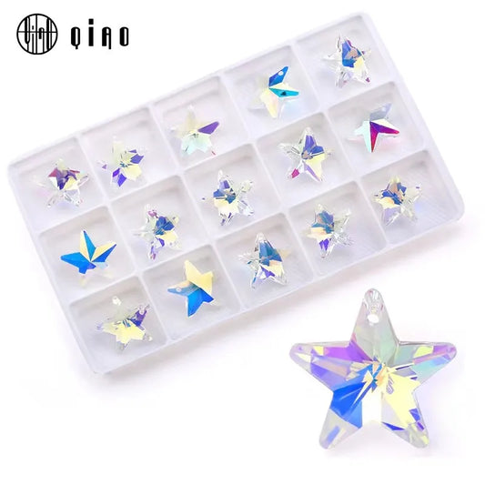 crystal STAR beads 18mm crystal