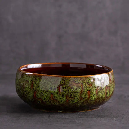Lotus Planter Ceramic Glazed Bowl-Water Garden Planter for Lotus