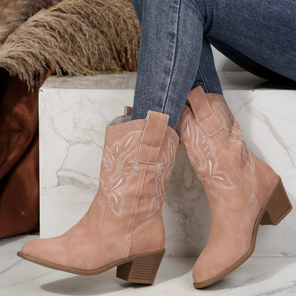 Embroidered Western Cowboy Boots