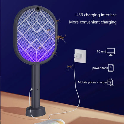 2-in-1 Electric Mosquito Swatter Mosquito Killer USB Rechargeable