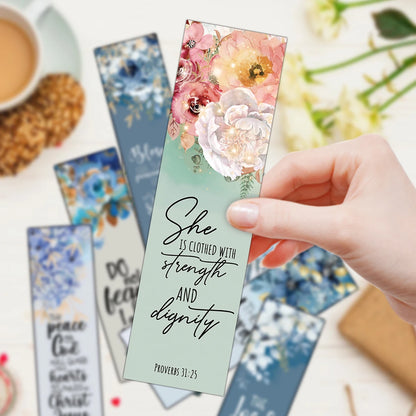 30pcs Flowerl Design Inspirational Bible Verse