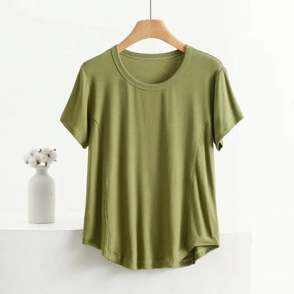 XL to 8XL plus size O-Neck Tshirts Women's basic