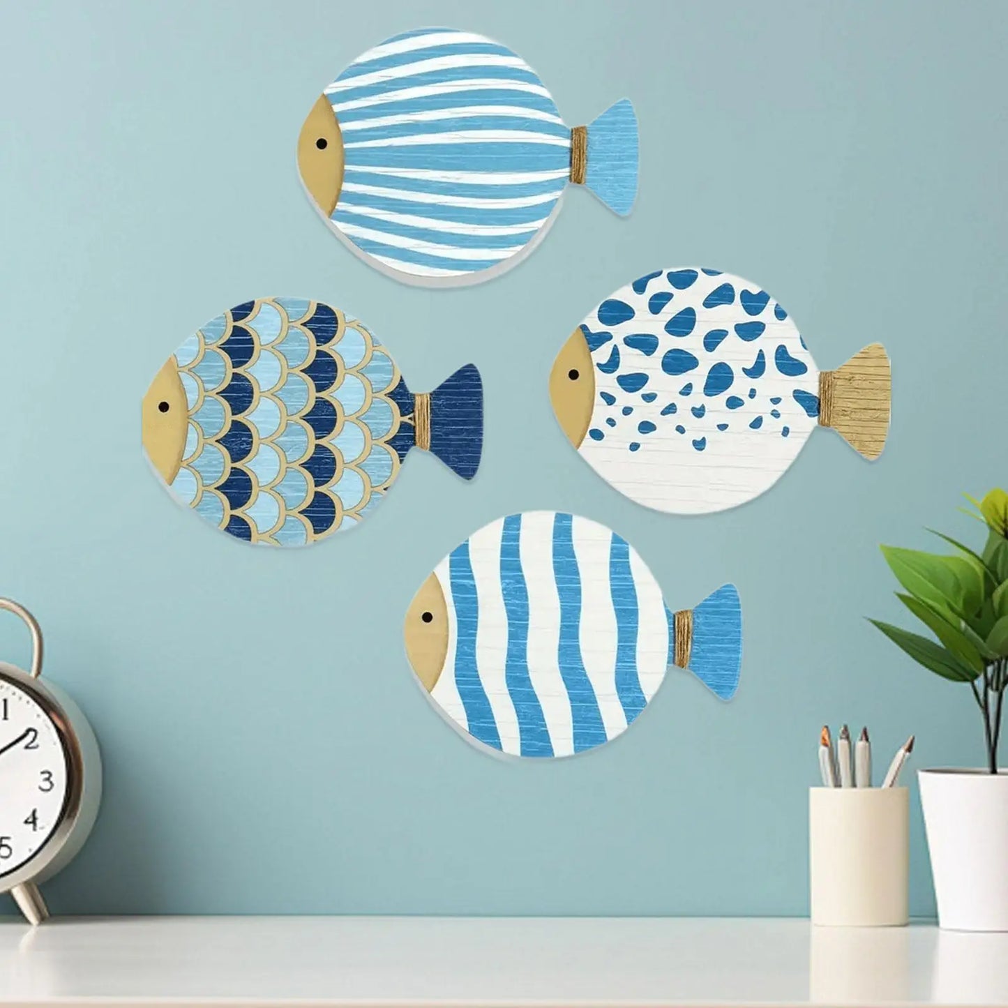 4x Wall Art Wooden
